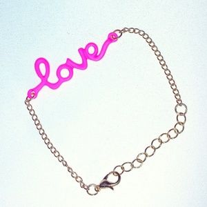 Gold & Pink Love Bracelet & Anklet